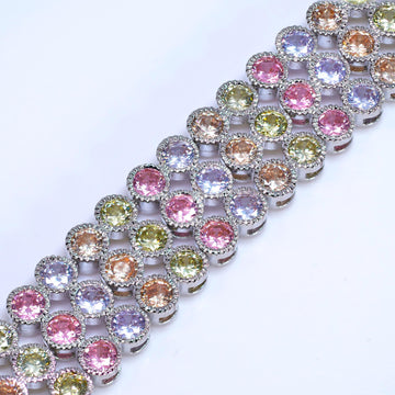 CZ Fairy's Colorful Embrace Tennis Bracelet , Diamond Bracelet, Bracelet Femme, Wedding Bracelet, Bridesmaid Gift, Rainbow Bridal Bracelet.